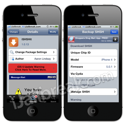 iSHSHit Updated To Manage SHSH Blobs On The iOS 5.0.1 Firmware
